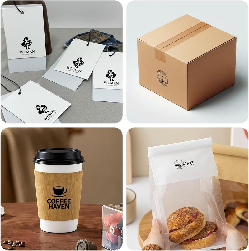 Techmark Custom Logo Stamp Self Inking (1.77"x1.77", 10+ Designs) Personalized Image Stamps for Business Logo Text, Clear, Consistent Impressions & Effortless Stamping - Image 5
